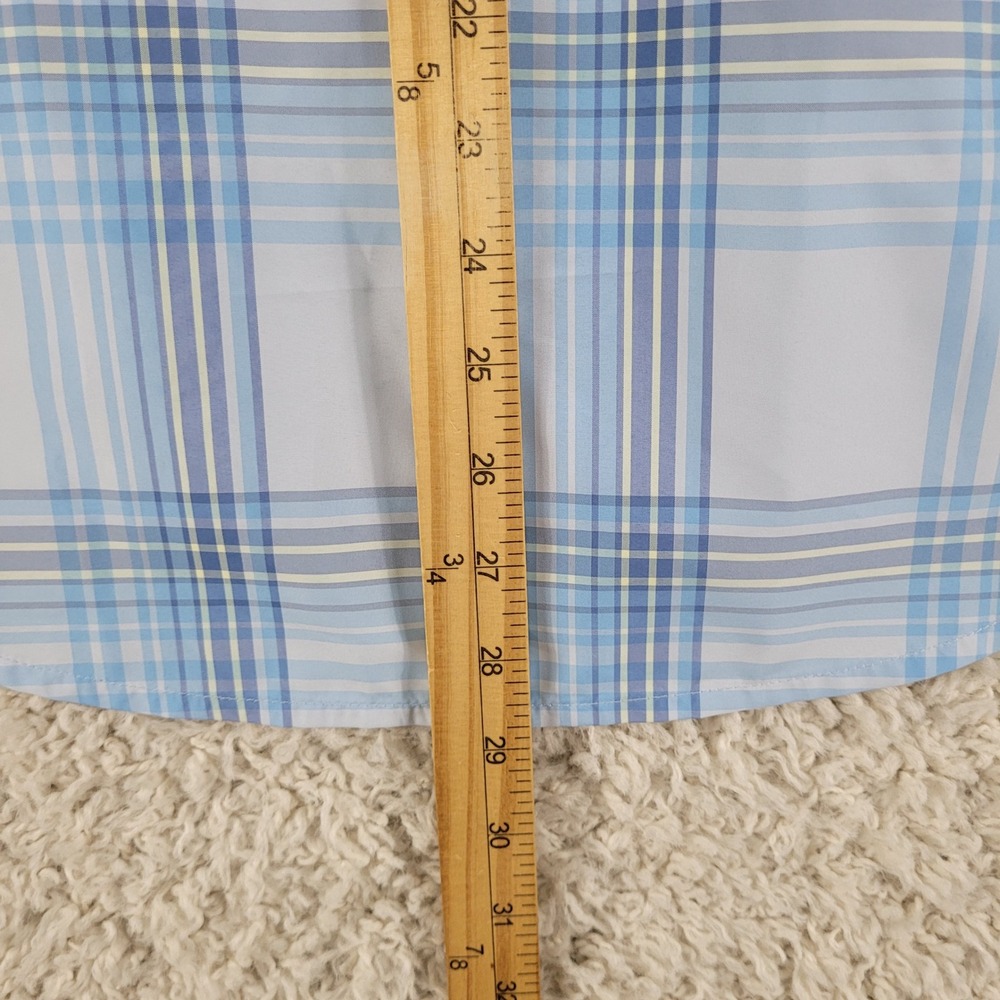 Eddie Bauer Fishing Hiking Shirt Womens Medium Blue Plaid Excellent Short Sleeve - Picture 4 of 11